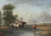 Fording a River Cornelius Krieghoff